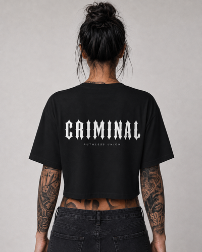 Criminal Crop Top Black