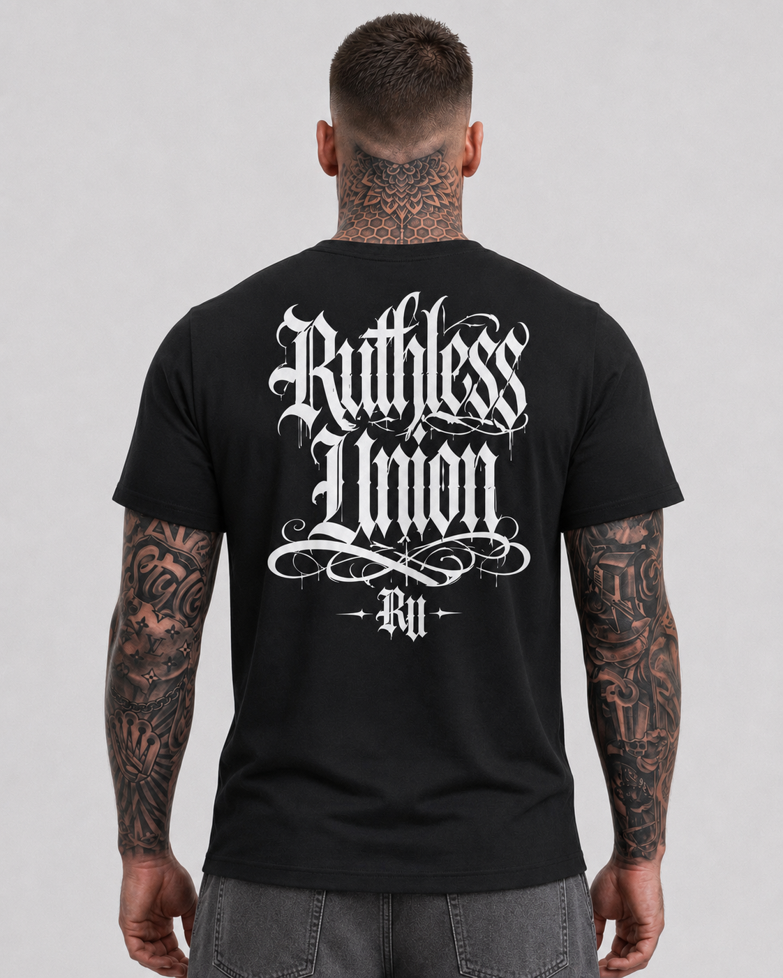 Script Tee Black
