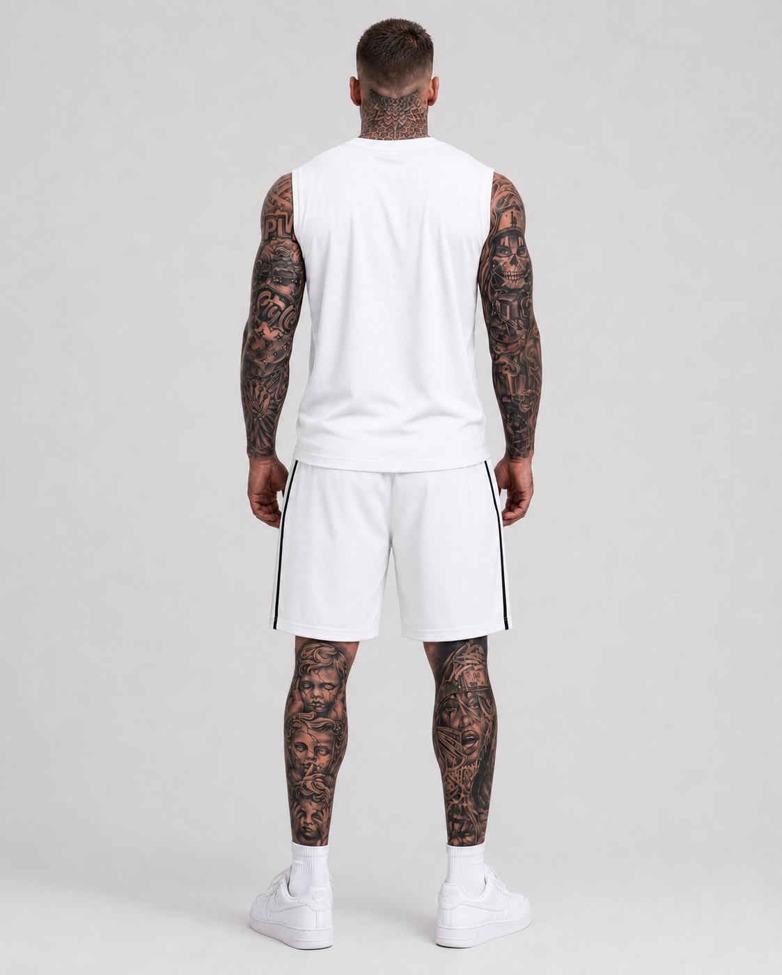 Essential Sleeveless Oversized Tee White