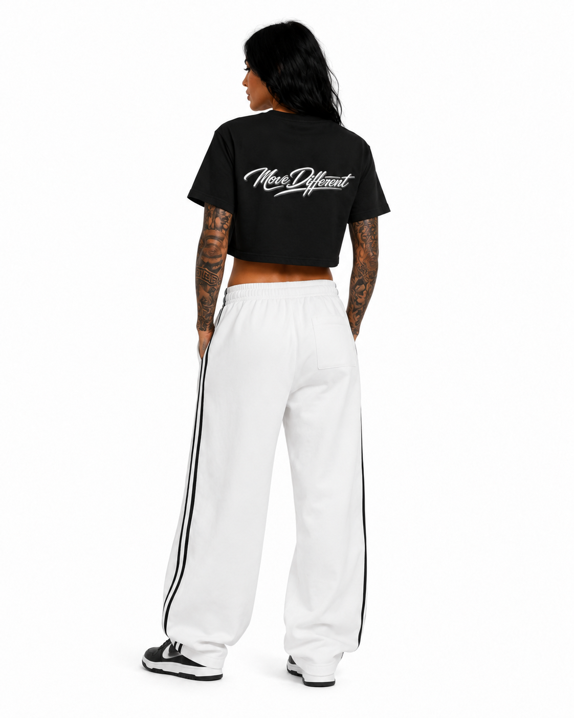 Move Different Crop Top Black