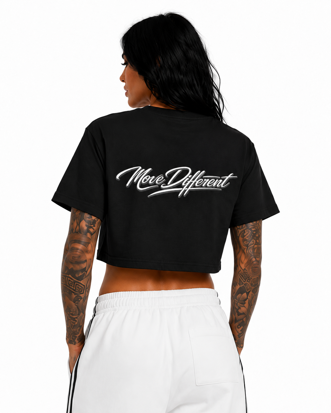 Move Different Crop Top Black