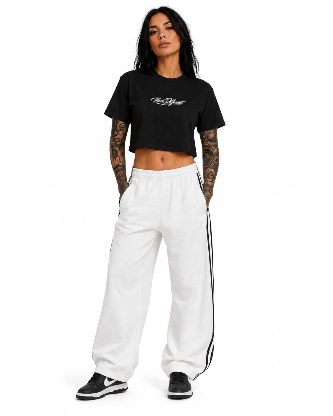 Move Different Crop Top Black