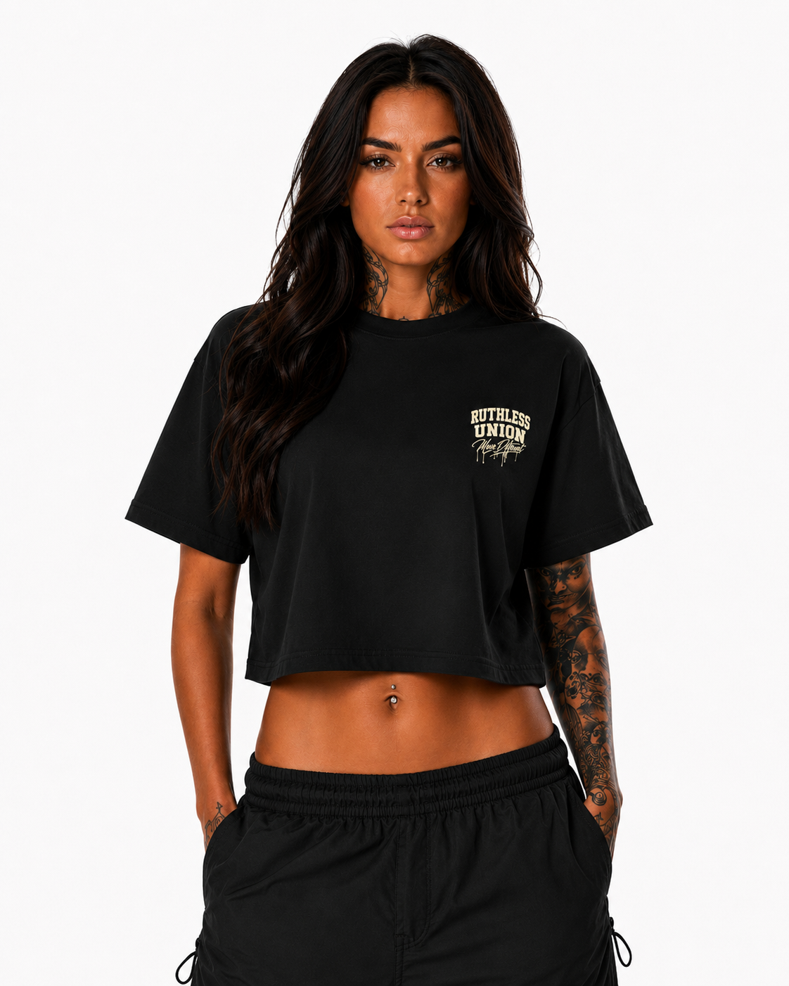 Icon Crop Top Black