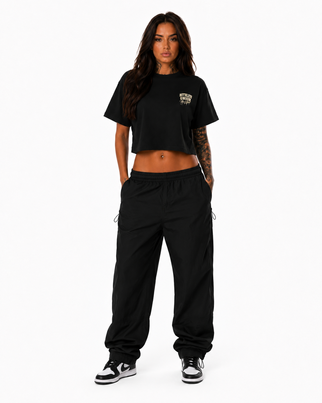 Icon Crop Top Black