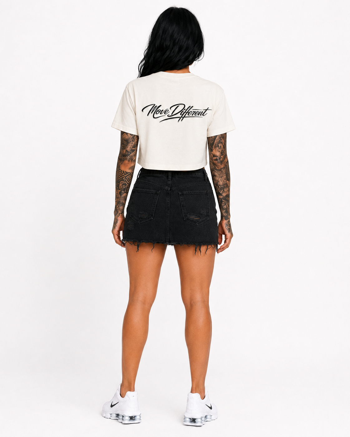 Move Different Crop Top Off White