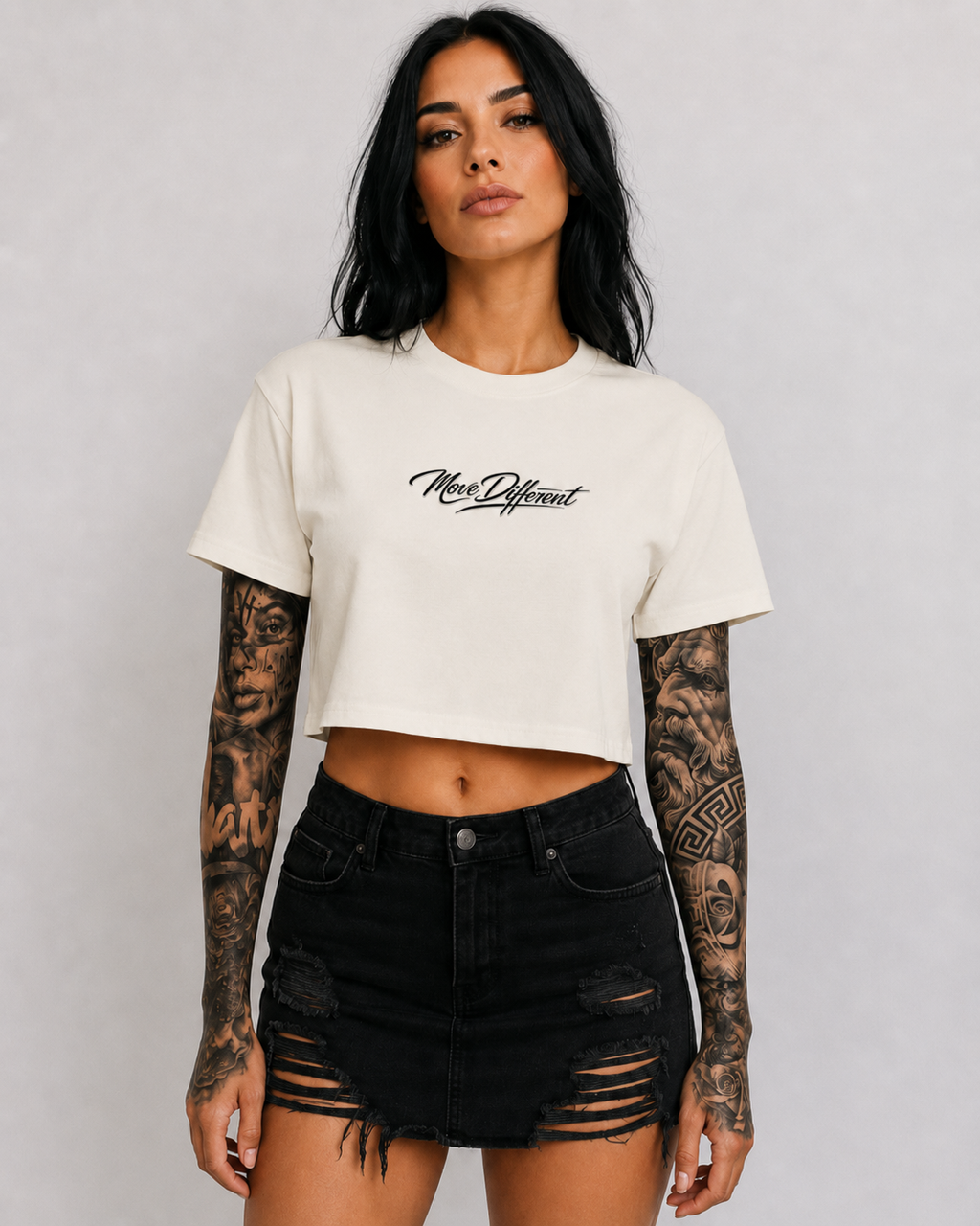 Move Different Crop Top Off White